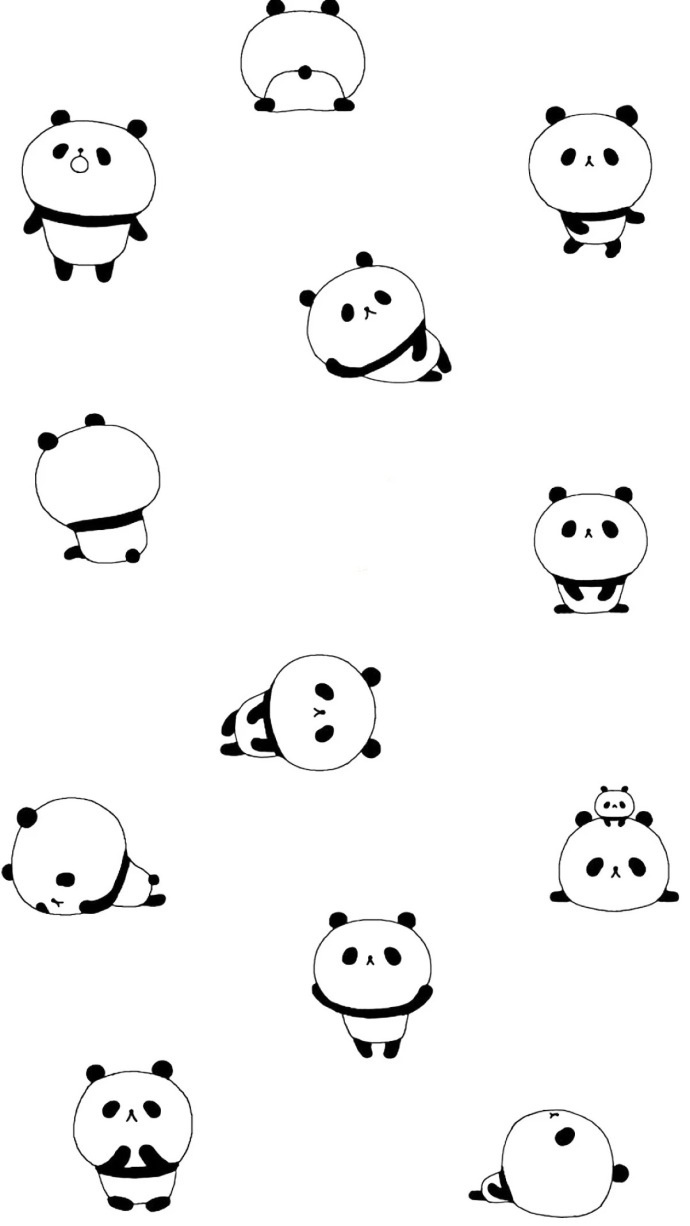 萌萌的卡通熊猫聊天背景壁纸皮肤
