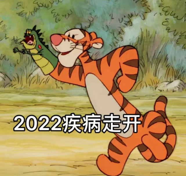 2022虎年春节专用跳跳虎带字表情包